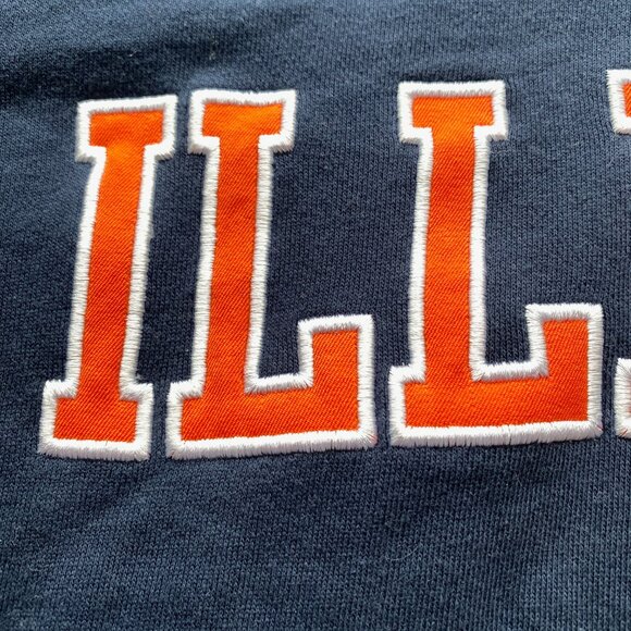 U of ILLINOIS Champion HOCKEY HOODIE 67, size M used once! Lace Hood (mens S) - Picture 5 of 15